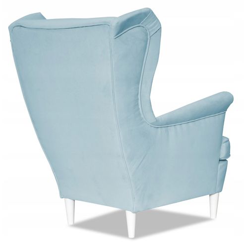 Fauteuil à Oreilles Ari — Design Scandinave Par Bleu Pastel (boy Blue)