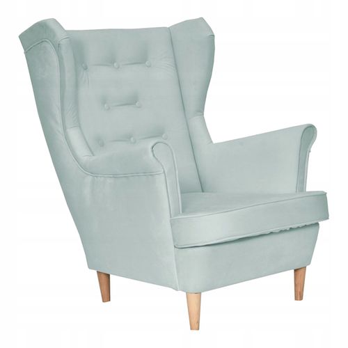 Diana — Fauteuil Scandinave à Oreilles, Vert Menthe Pastel, Fauteuil De Lecture