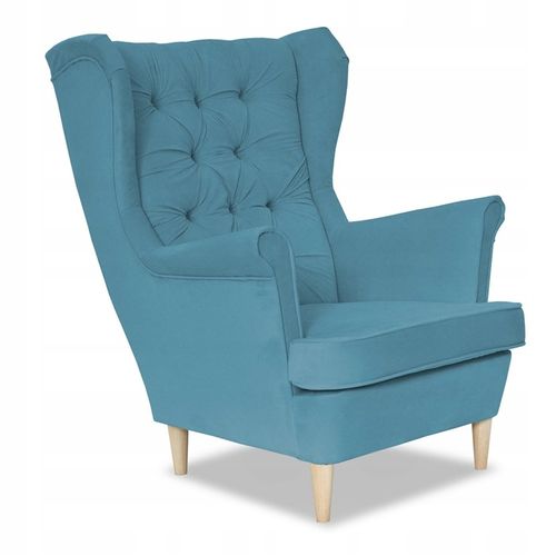 Fauteuil à Oreilles Gaja Scandinave Turquoise — Fauteuil D'allaitement Pour Enfants