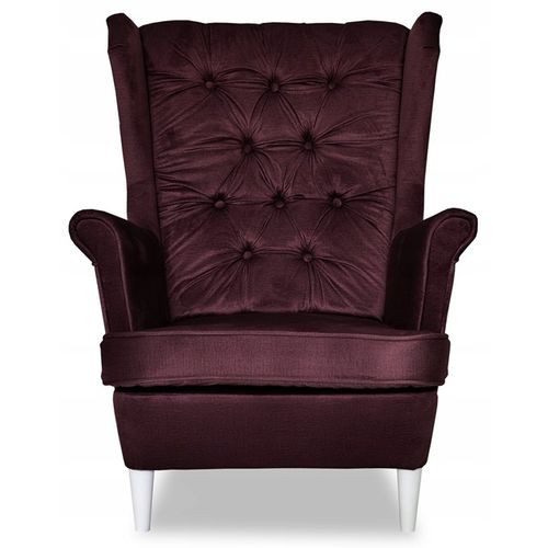 Fauteuil à Oreilles Scandinave Gaja De — Pourpre Betterave, Pour Bureau