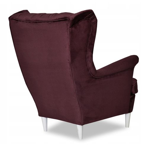 Fauteuil à Oreilles Scandinave Gaja De — Pourpre Betterave, Pour Bureau
