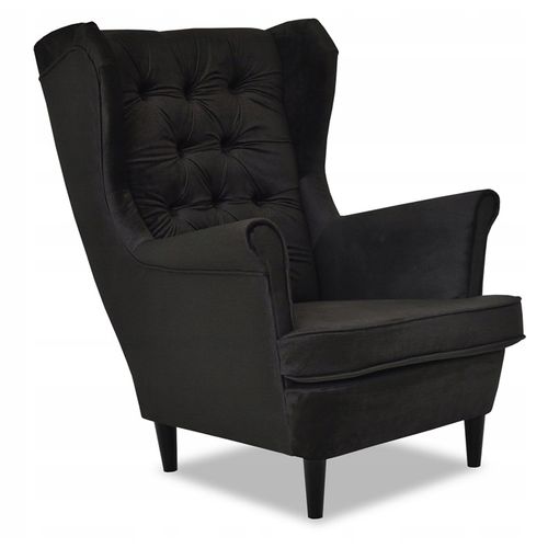 Fauteuil à Oreilles Gaja, Style Scandinave — Graphite Foncé, Pour Homme