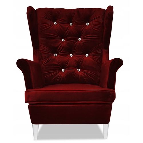 Fauteuil à Oreilles Gaja — Style Scandinave — Orné De 18 Cristaux Swarovski