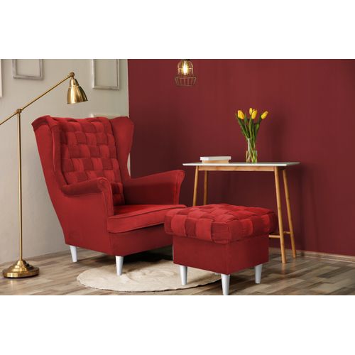 Fauteuil à Oreilles Scandinave Carol — Vert Menthe Clair/pistache