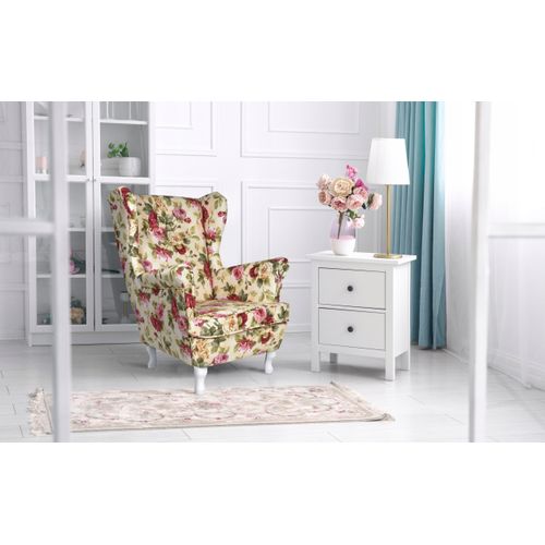 Carol — Fauteuil à Oreilles De Style Scandinave, Dossier Entrelacé, Coloris Graphite