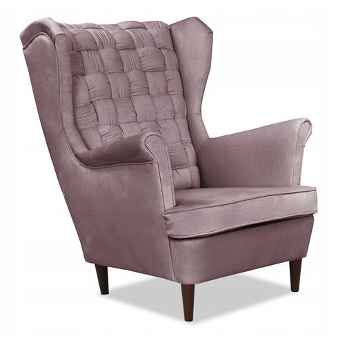 Fauteuil à Oreilles Scandinave Carol, Lilas / Rose Poudré / Rose