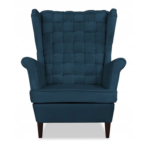 Fauteuil à Oreilles Carol, Style Scandinave, Imperméable, Bleu Marine