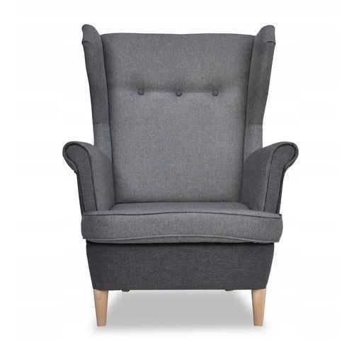 Fauteuil à Oreilles Ari Duo Scandinave, Gris Classique