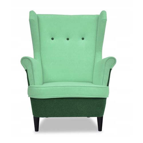 Fauteuil Scandinave à Oreilles Ari Duo — Vert Pistache/céladon