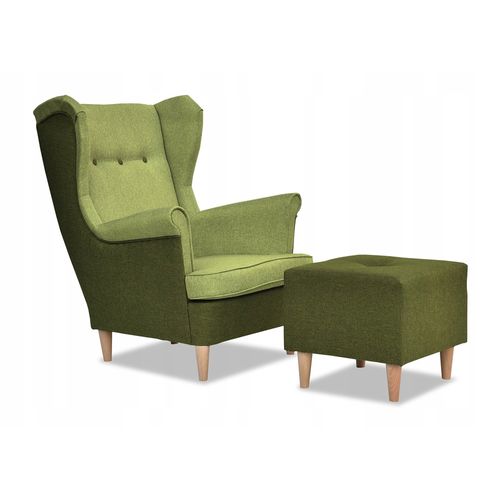 Fauteuil Scandinave à Oreilles Ari Duo, Vert Céladon