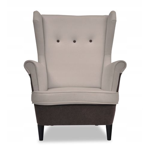 Fauteuil à Oreilles Ari Duo — Style Scandinave, Beige, Confortable