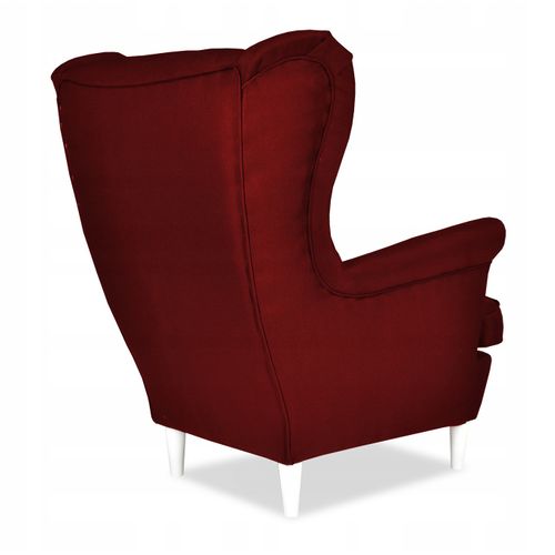 Fauteuil Scandinave à Oreilles Ari, Rouge Cerise (bordeaux)