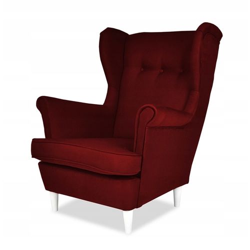 Fauteuil Scandinave à Oreilles Ari, Rouge Cerise (bordeaux)