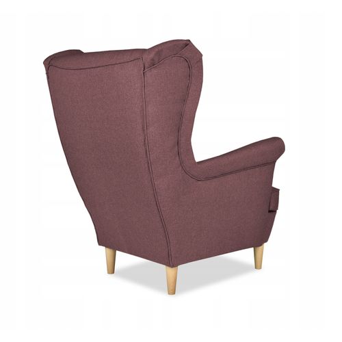 Fauteuil à Oreilles Ari, Style Scandinave — Violet Prune Clair