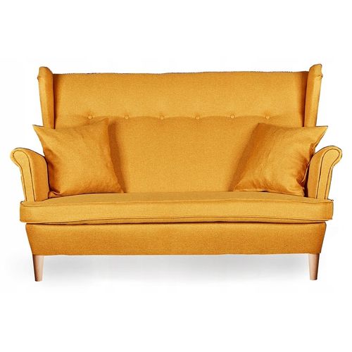 Canapé Scandinave à Oreilles Ari, Non Convertible — Jaune Melon