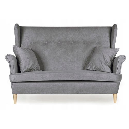 Canapé Scandinave Ari à Oreilles, Non Convertible, En Velours Gris