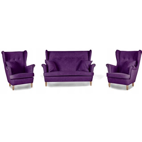 Canapé Ari à Oreilles — Style Scandinave, Non Convertible — Violet