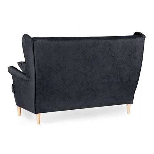 Canapé Uszak Ari Scandinave (non Convertible), Velours Noir