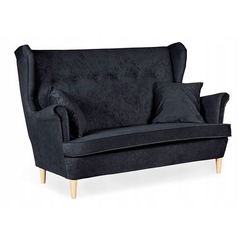 Canapé Uszak Ari Scandinave (non Convertible), Velours Noir