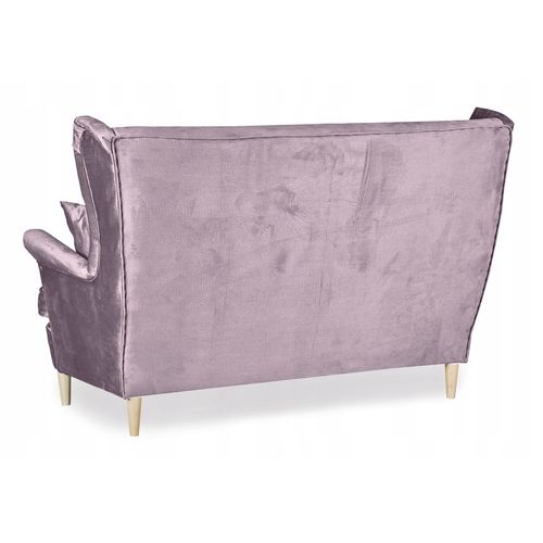 Canapé Scandinave Ari à Oreilles, Non Convertible — Rose Lilas