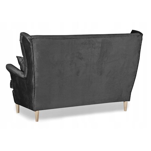 Canapé à Oreilles Ari, Style Scandinave, Non Convertible, Gris Foncé