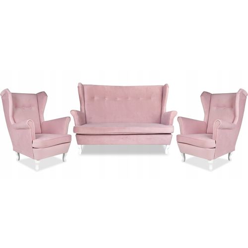 Canapé (sofa) à Oreilles Ari, Style Scandinave, Non Convertible, Rose Poudré