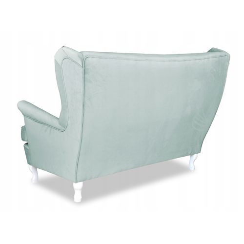 Canapé à Oreilles Ari, Style Scandinave, Non Convertible, Bleu Ciel