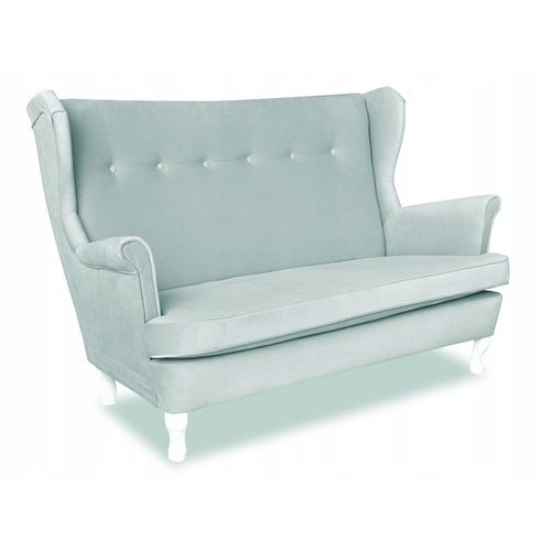 Canapé à Oreilles Ari, Style Scandinave, Non Convertible, Bleu Ciel