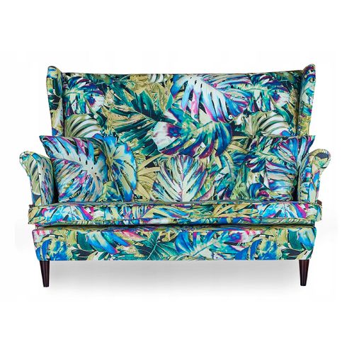 Canapé à Oreilles Ari Print, Style Scandinave, Non Convertible, Motif Feuilles