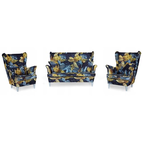 Canapé Ari Print, Style Scandinave à Oreilles, Non Convertible, Imprimé Monstera