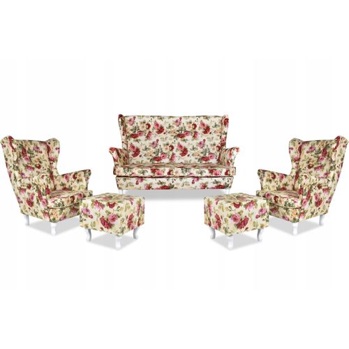 Canapé/sofa Scandinave Ari Print à Oreilles (non Convertible), Motif Roses