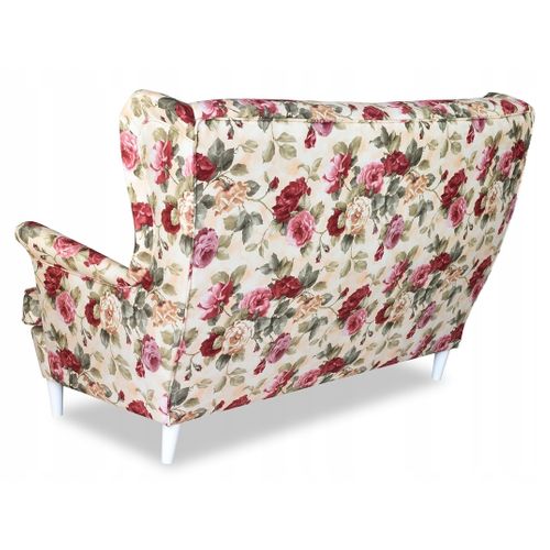 Canapé/sofa Scandinave Ari Print à Oreilles (non Convertible), Motif Roses