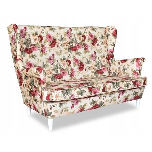 Canapé/sofa Scandinave Ari Print à Oreilles (non Convertible), Motif Roses