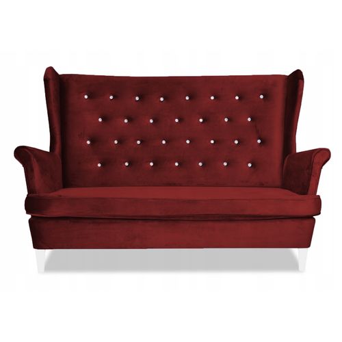 Diana — Canapé Scandinave à Oreilles , Fixe, Non Convertible, Rouge