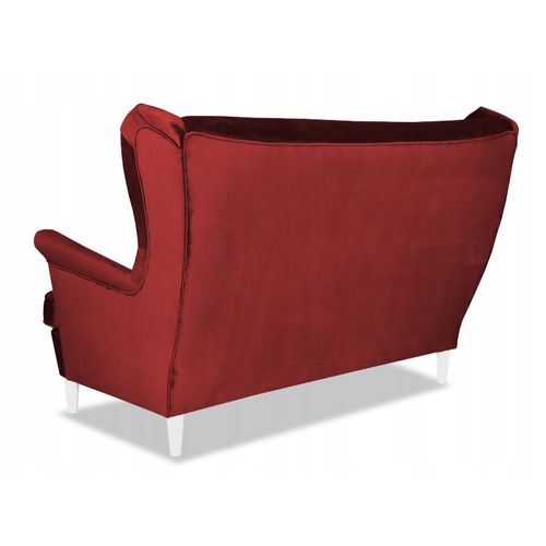 Diana — Canapé Scandinave à Oreilles , Fixe, Non Convertible, Rouge