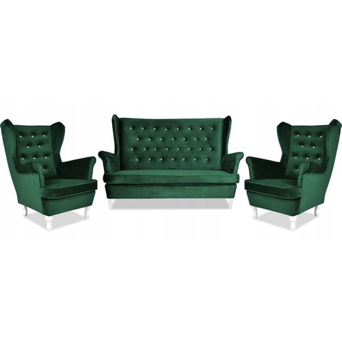 Canapé à Oreilles Diana — Style Scandinave, Non Convertible, Vert