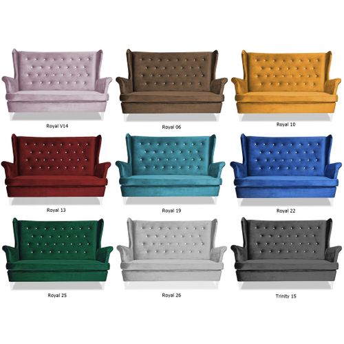 Canapé à Oreilles Diana — Style Scandinave, Non Convertible, Vert