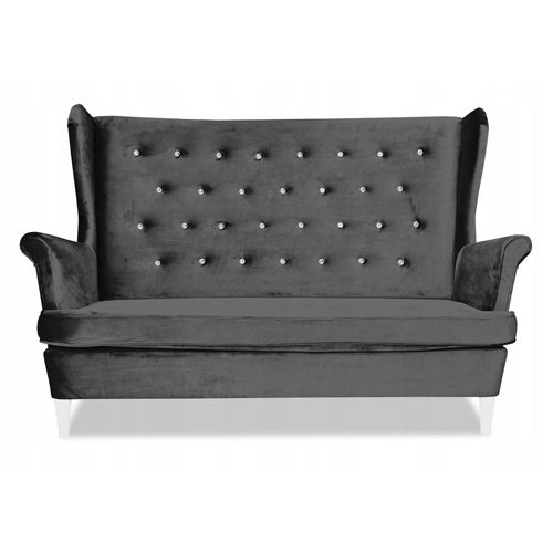 Canapé Diana à Oreilles — Style Scandinave, En Velours, Non Convertible