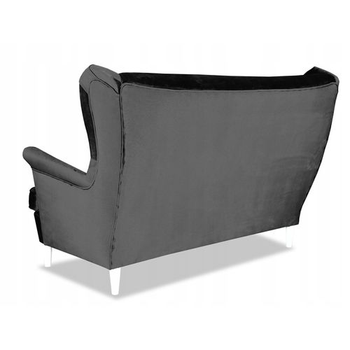 Canapé Diana à Oreilles — Style Scandinave, En Velours, Non Convertible