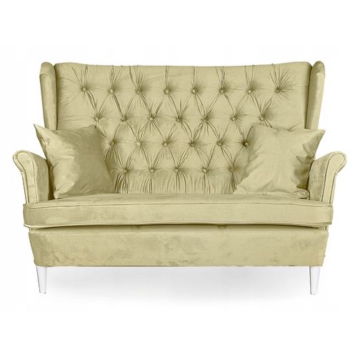 Canapé Scandinave à Oreilles Gaja Non Convertible, Beige Crème