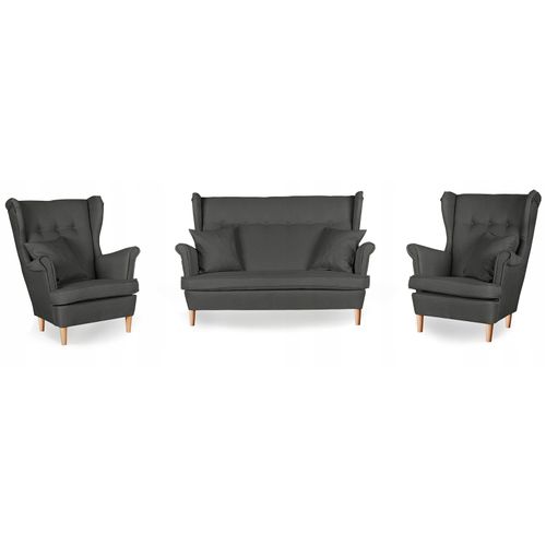 Ensemble De Salon Ari — Canapé Et Fauteuils à Oreilles Au Design Scandinave