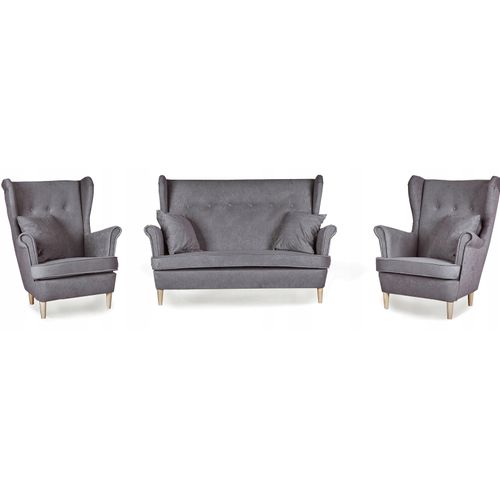 Ensemble De Salon Ari — Canapé Et Fauteuils à Oreilles De Style Scandinave