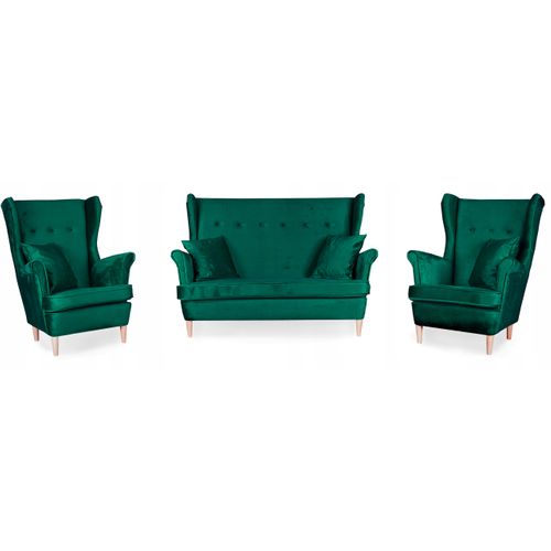 Ensemble Salon Ari — Canapé Et Fauteuils à Oreilles De Style Scandinave