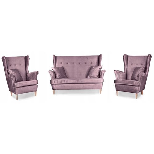 Ensemble De Salon Ari — Canapé Et Fauteuils à Oreilles, Style Scandinave