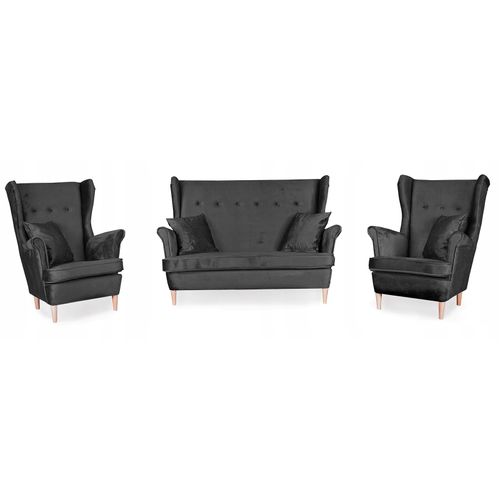 Ensemble De Salon Ari - Canapé Et Fauteuils à Oreilles De Style Scandinave