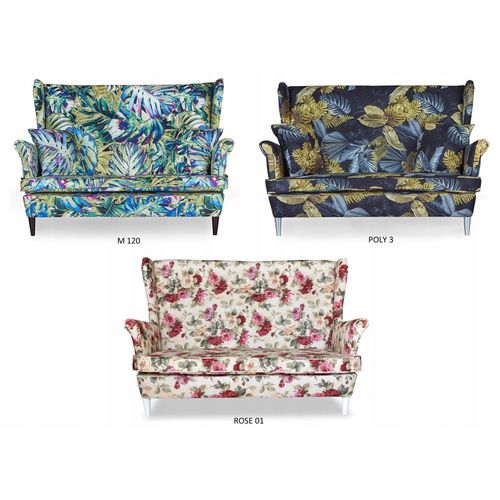 Ensemble Canapé Et Fauteuils Ari Print, Au Style Scandinave, Avec Fauteuils à Oreilles