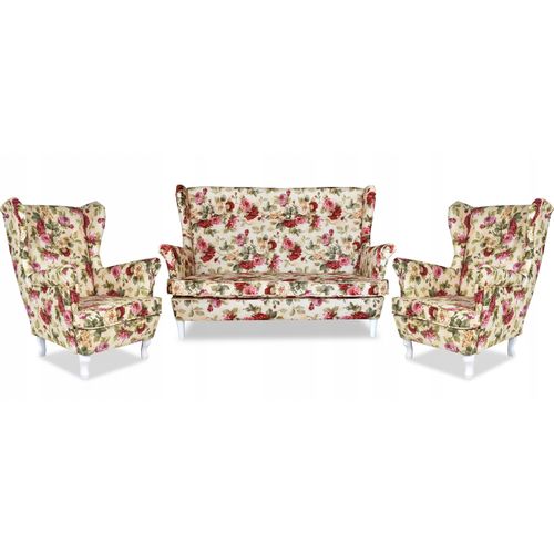 Ensemble De Salon Scandinave Ari Print — Canapé Et Fauteuils à Oreilles