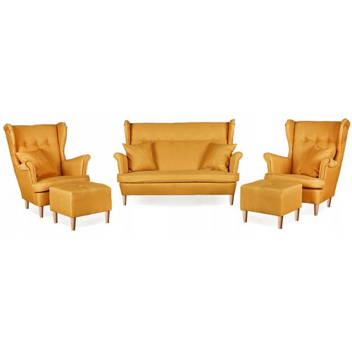 Ari — Ensemble Complet Pour Le Salon - Canapé, Fauteuils à Oreilles Et Poufs