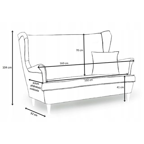 Ensemble De Salon Ari - Canapé, Fauteuils à Oreilles Et Poufs