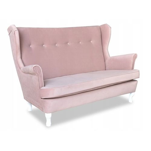 Ensemble De Salon Complet - Canapé, Fauteuils à Oreilles Et Poufs Ari